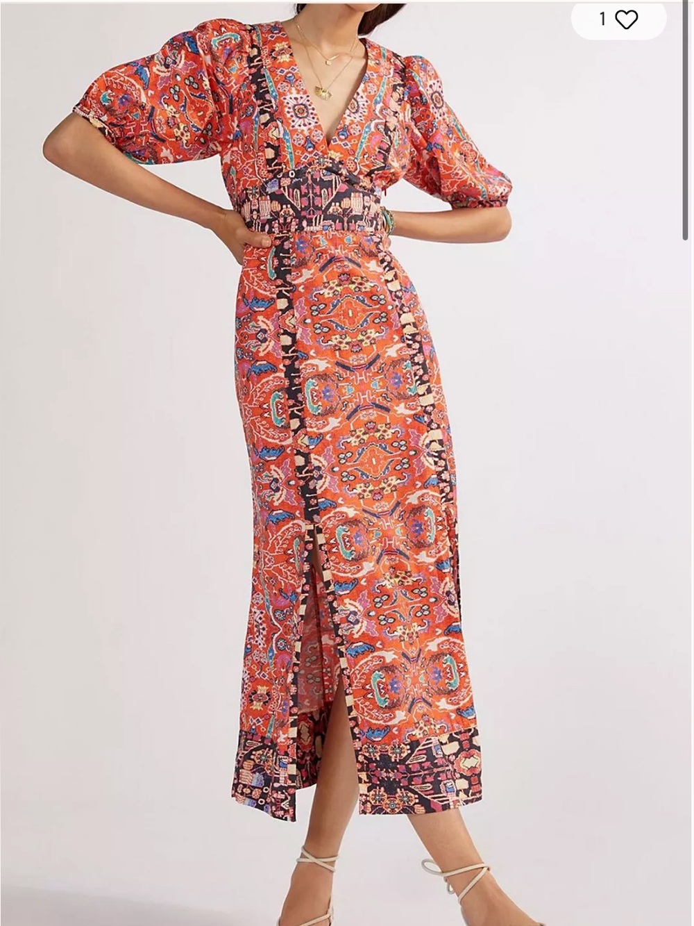 Abstract Motif Maxi Dress